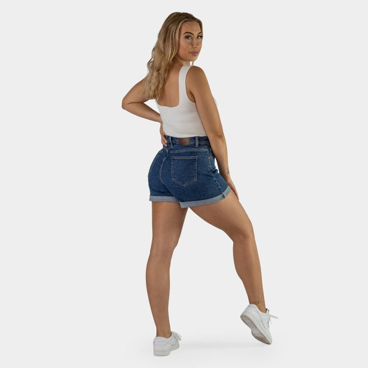 Stylish Dark Blue Impact Classic Denim Shorts