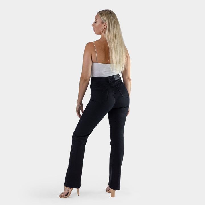 Stylish Black Impact Flare Fit Jeans for a Flattering Silhouette