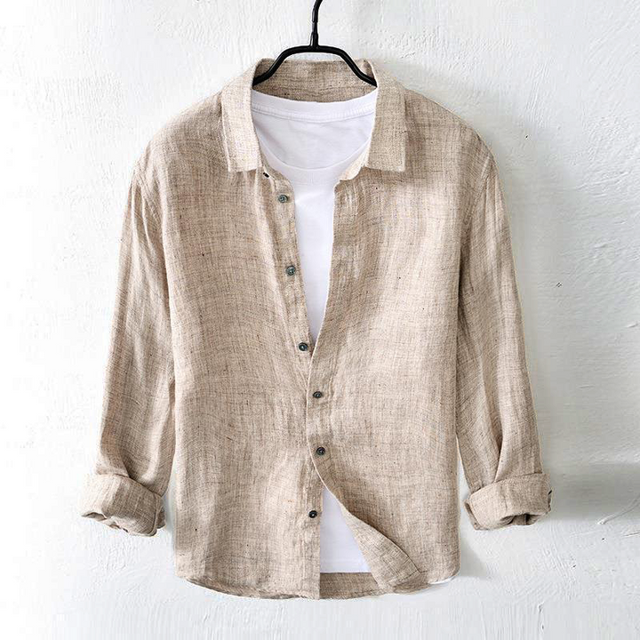 Stylish Long Sleeve Linen Shirt for Effortless Elegance