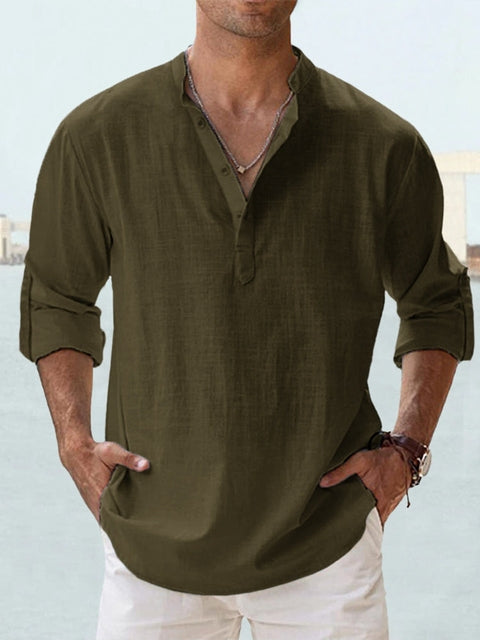 Stylish Button-Up T-Shirt for Men