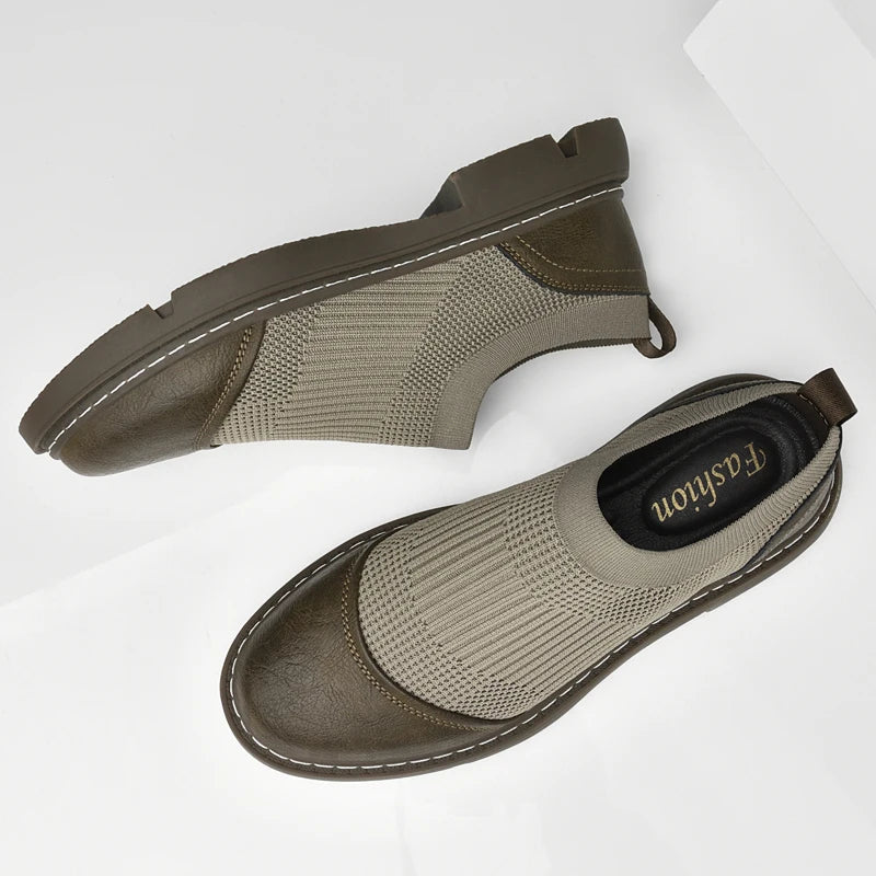 Comfortable slip-on loafers with mesh