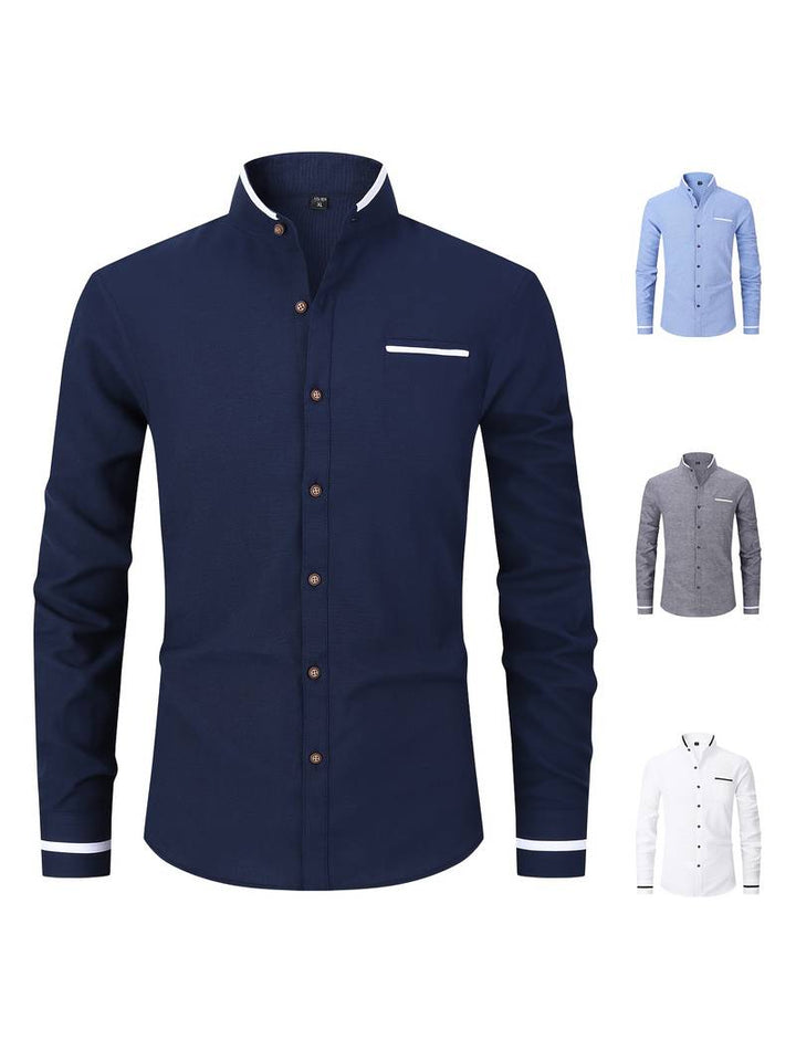 Stylish Long-Sleeve Collar Shirt for Men