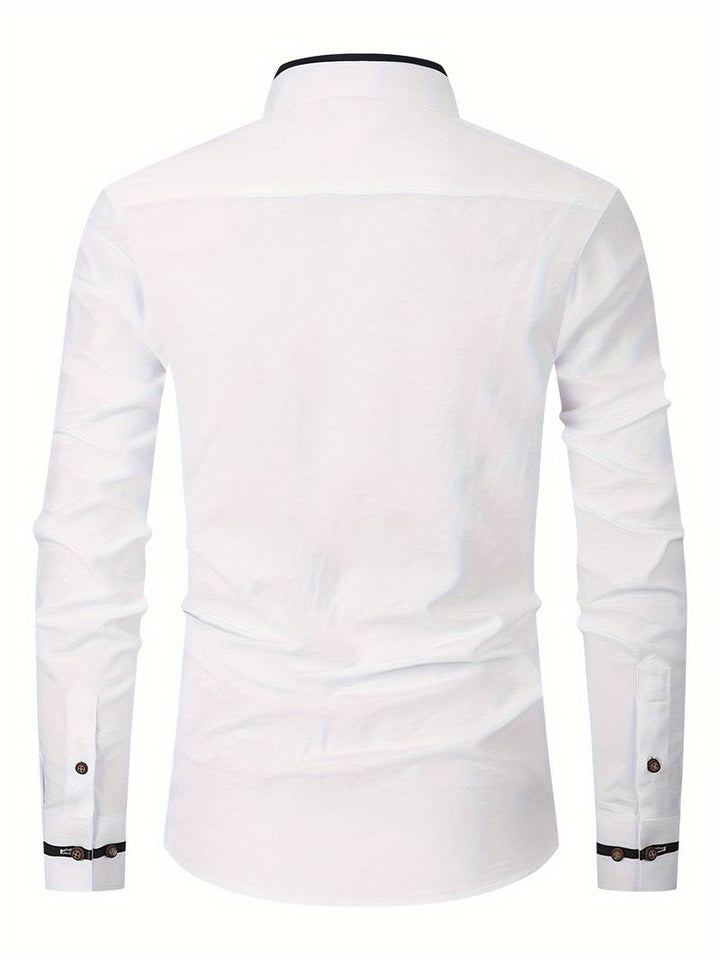 Stylish Long-Sleeve Collar Shirt for Men