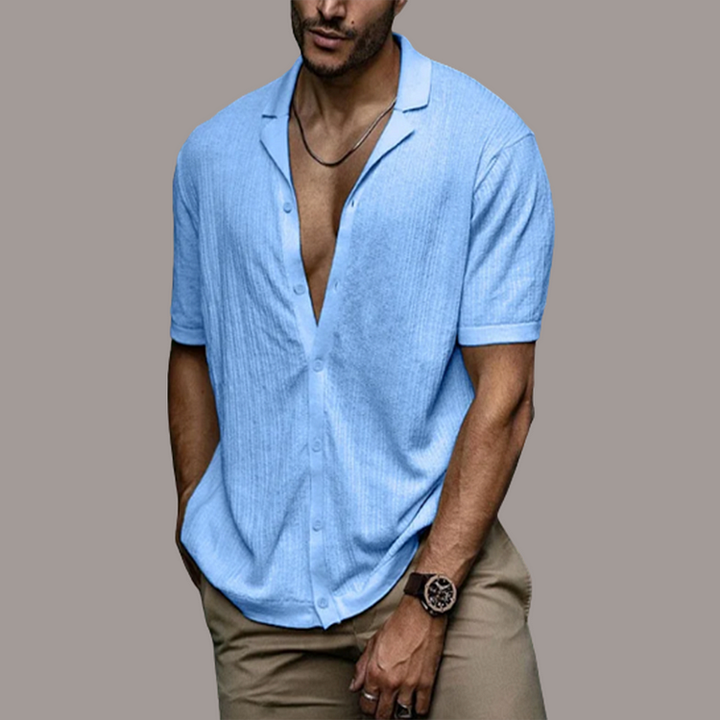 Stylish Men's Single Knit Cotton Shirt