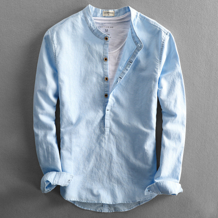 Luxuriously Soft Long-Sleeved Linen Shirt