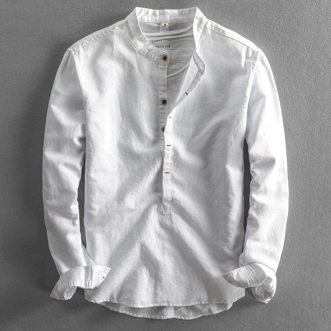 Luxuriously Soft Long-Sleeved Linen Shirt