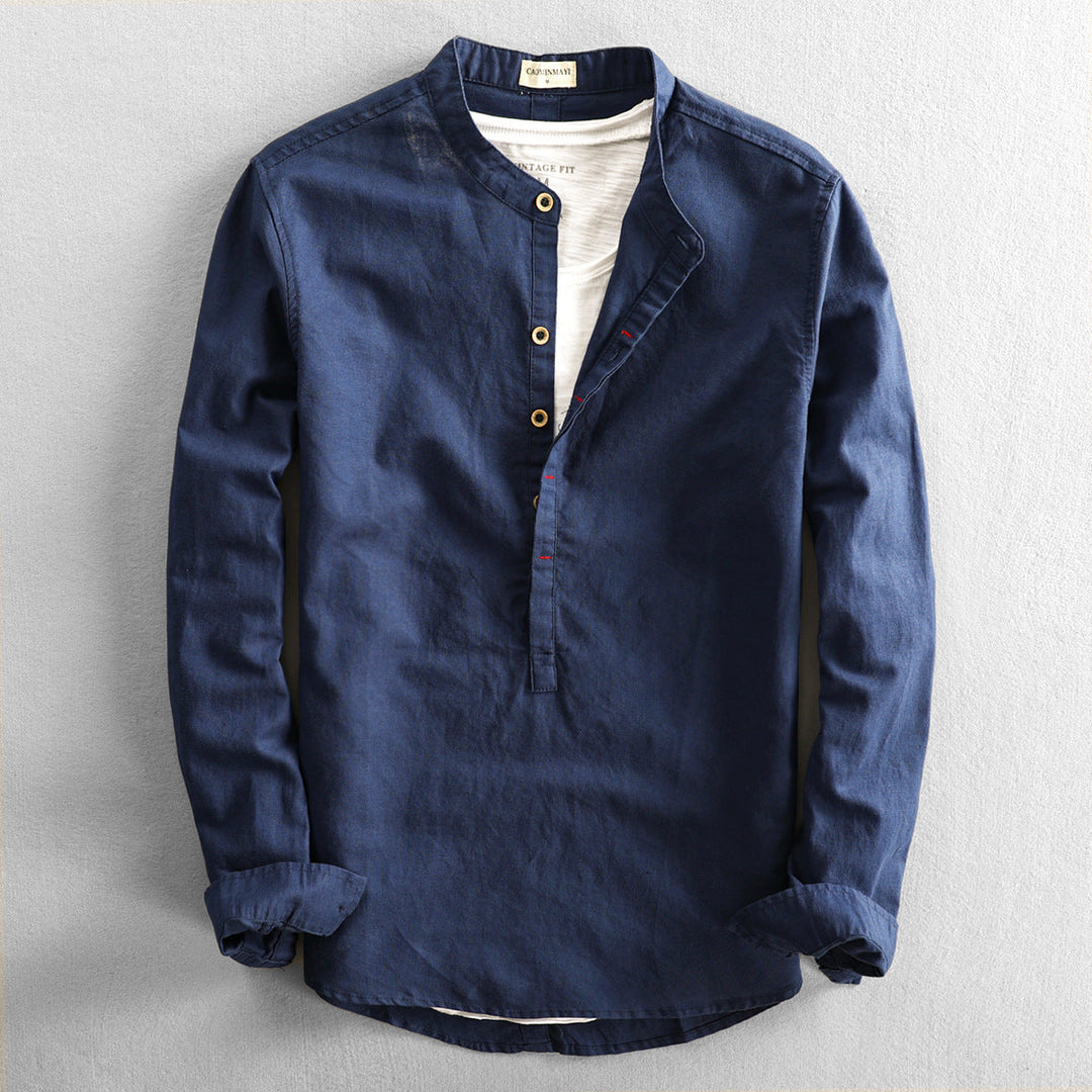 Luxuriously Soft Long-Sleeved Linen Shirt