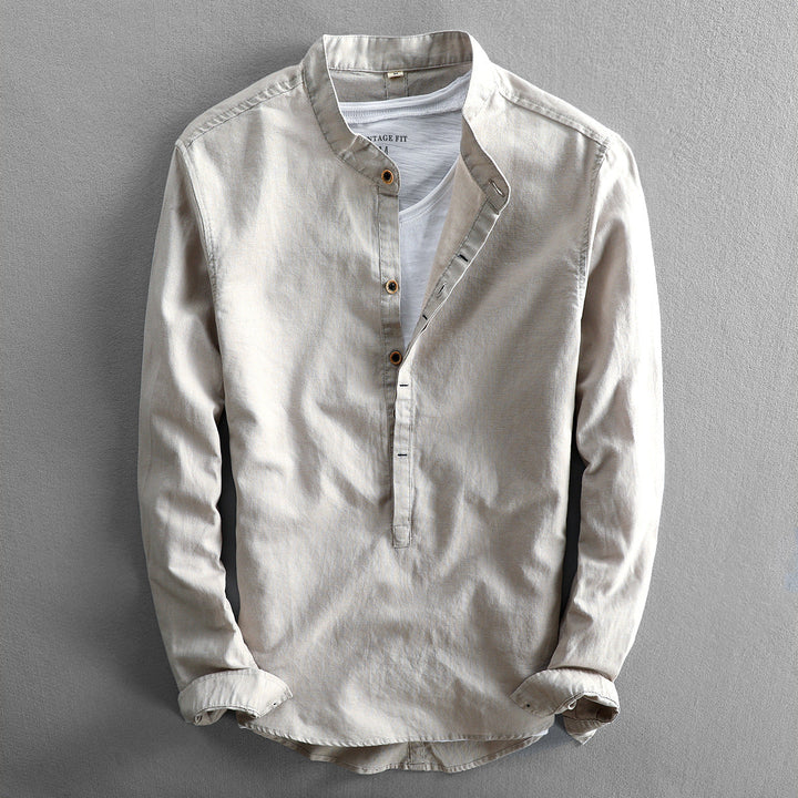 Luxuriously Soft Long-Sleeved Linen Shirt