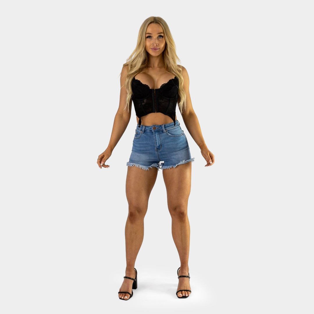 Stylish Indigo Impact Cut-Off Jean Shorts for Trendy Summer Vibes