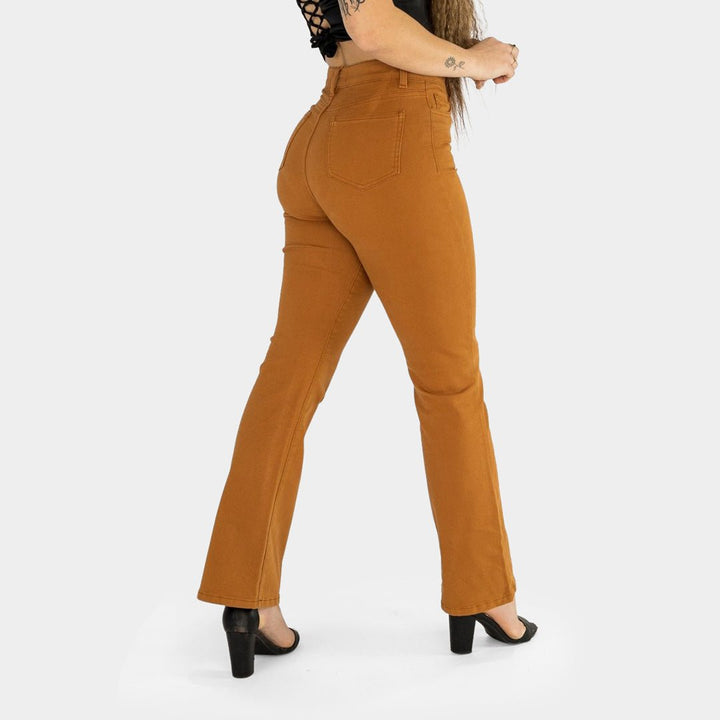 Stylish Tan Flare Fit Jeans for Maximum Impact