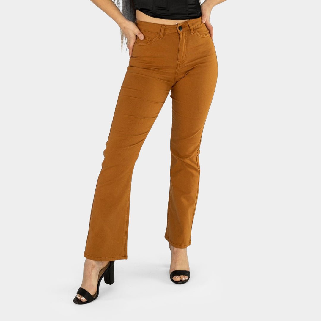 Stylish Tan Flare Fit Jeans for Maximum Impact