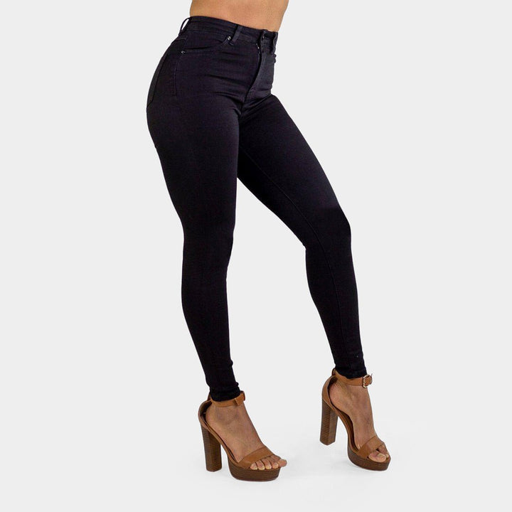 Elevate Your Style with Impact High Waisted Black Skinny Jeans