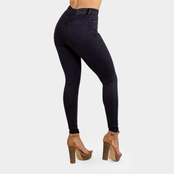 Elevate Your Style with Impact High Waisted Black Skinny Jeans