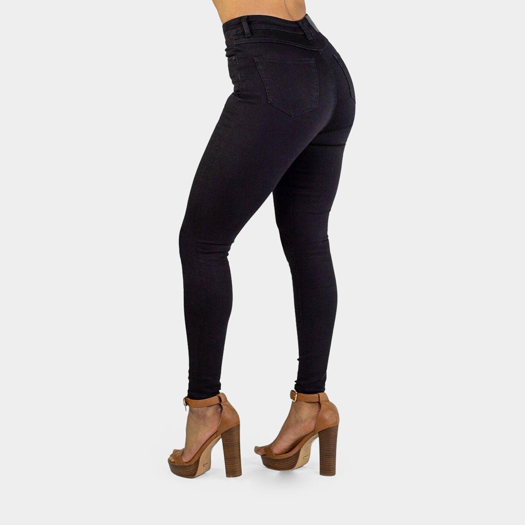 Elevate Your Style with Impact High Waisted Black Skinny Jeans