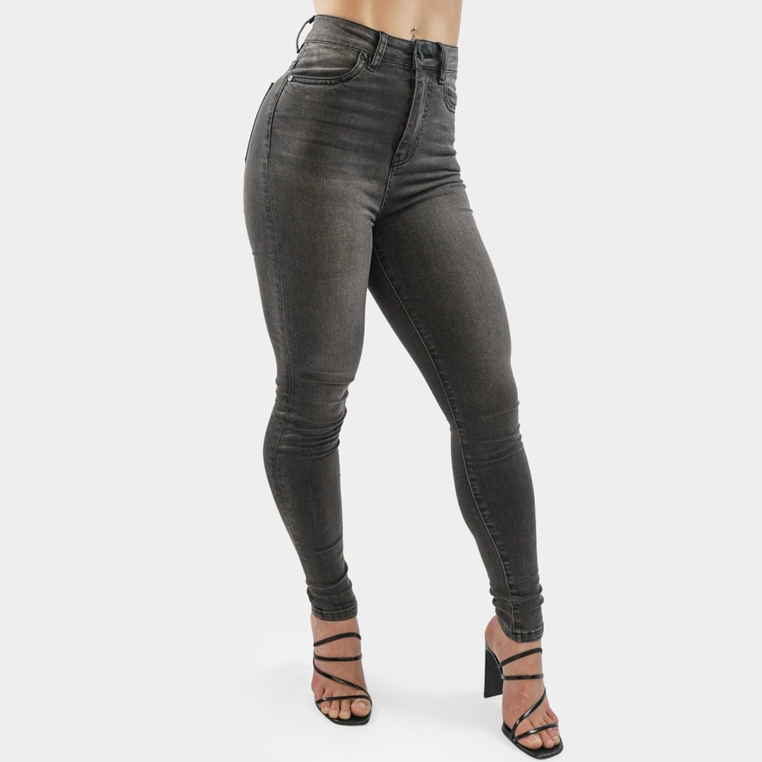 Elevate Your Style with Impact High-Waisted Skinny Jeans in Chic Grey