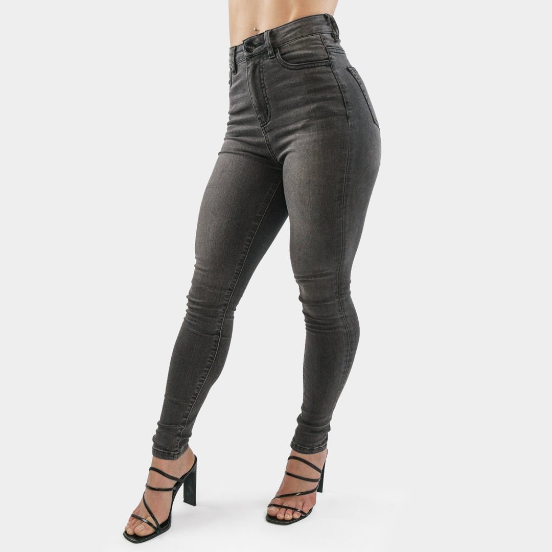 Elevate Your Style with Impact High-Waisted Skinny Jeans in Chic Grey