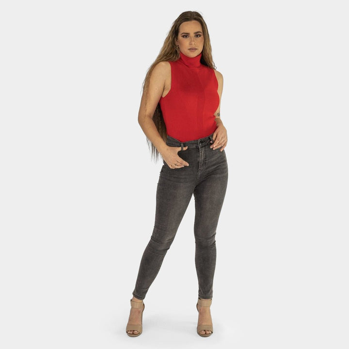 Elevate Your Style with Impact High-Waisted Skinny Jeans in Chic Grey