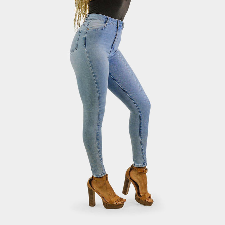 Frosty Chic High-Waisted Skinny Jeans