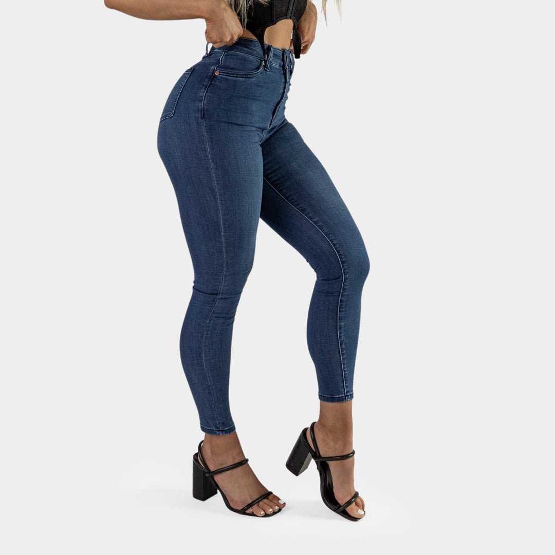 Elevate Your Style with Impact High Waisted Indigo Skinny Jeans