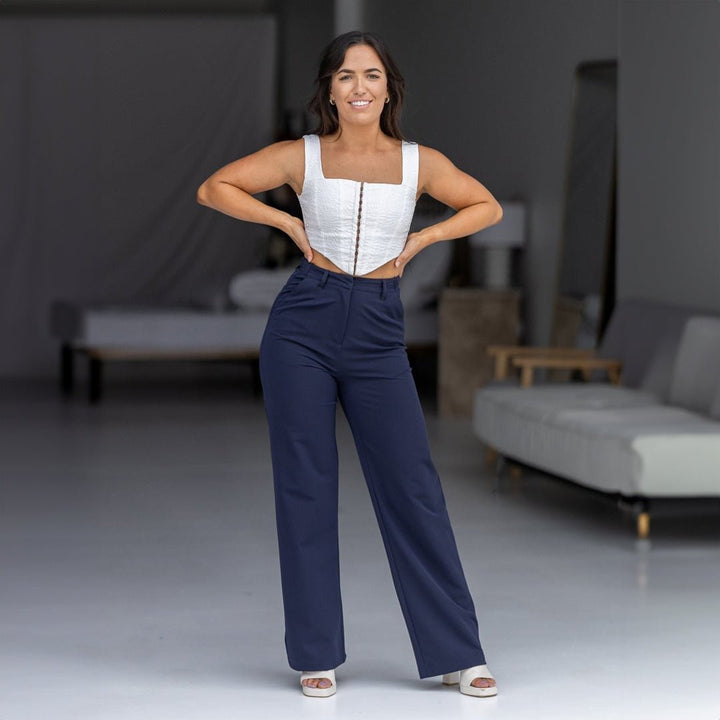 Navy Wide-Leg Chic Pants for Ultimate Comfort and Style