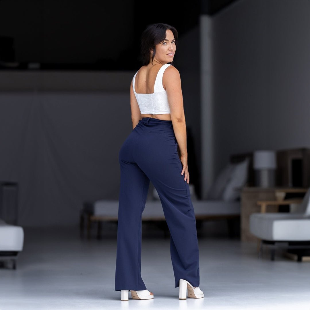 Navy Wide-Leg Chic Pants for Ultimate Comfort and Style