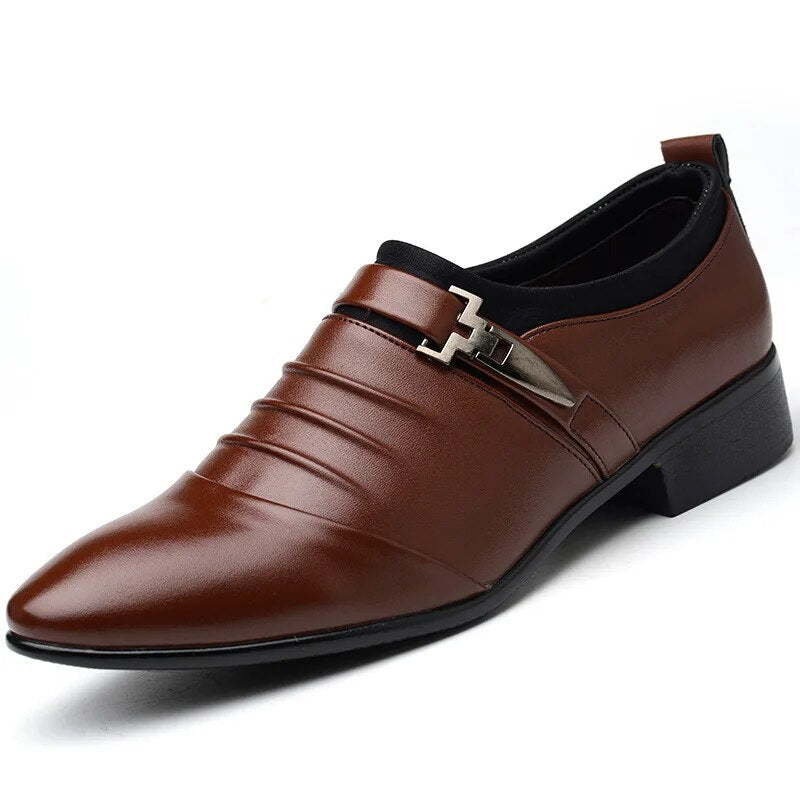 Buckle Design Leather Shoes for Men