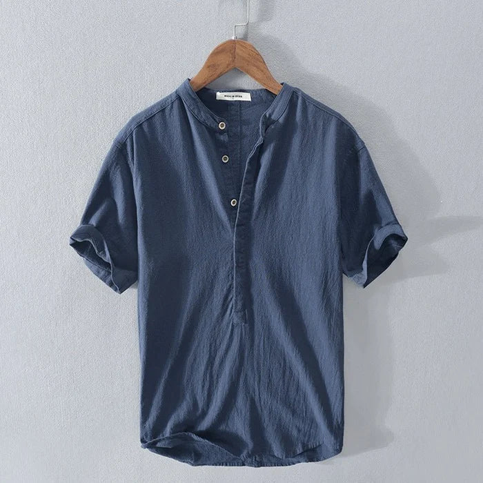 Stylish Short Sleeve Linen Shirt for Men - Perfect for Warm Weather!