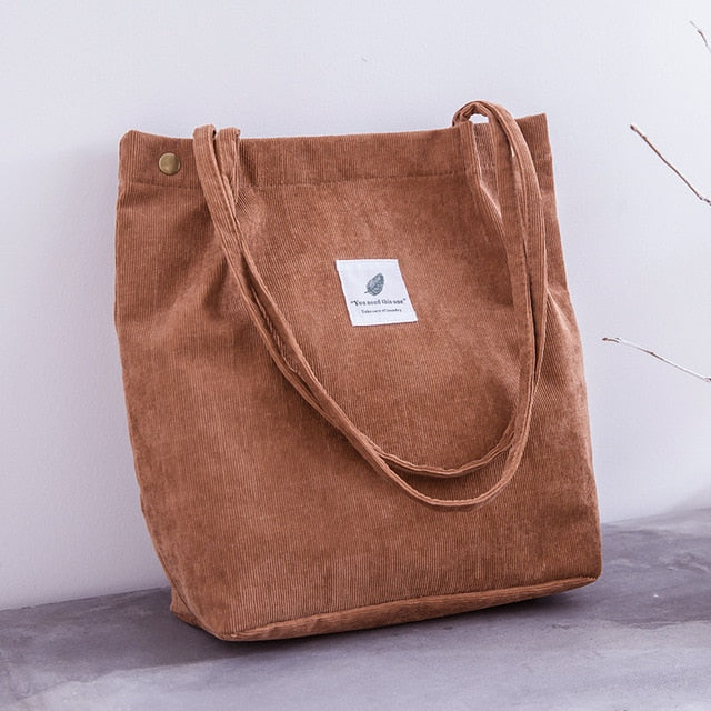 Sophie Comfortabele Corduroy Shopper