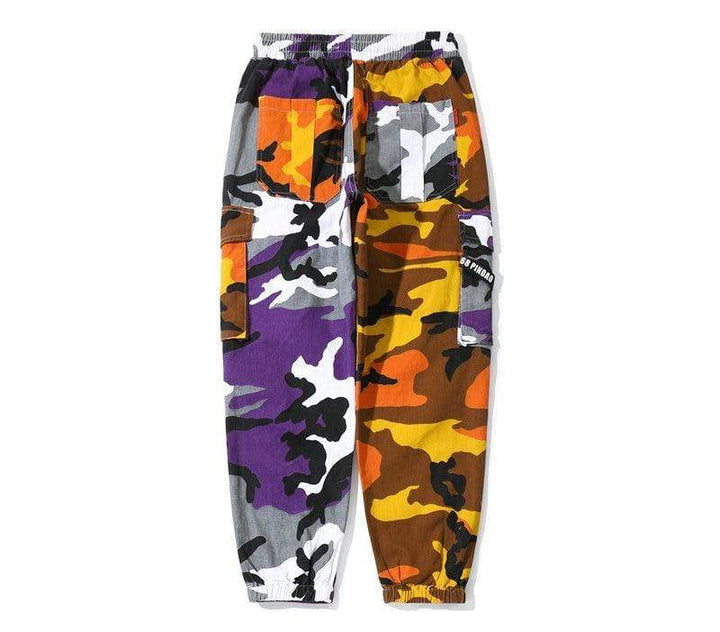 Camouflage Splice Cargo Pants