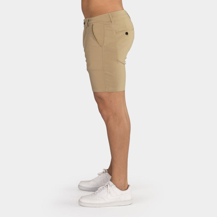 Ultra-Stretch 7" Chino Shorts - Beige