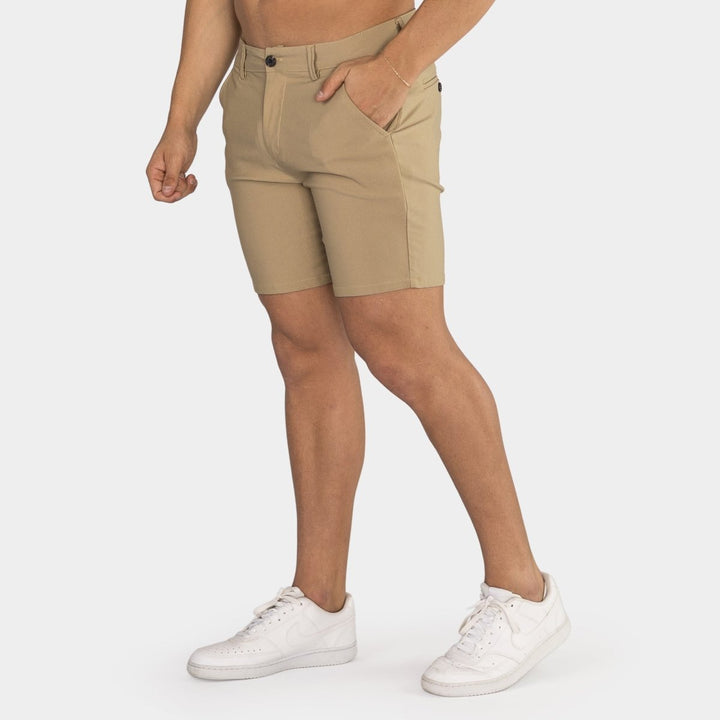 Ultra-Stretch 7" Chino Shorts - Beige