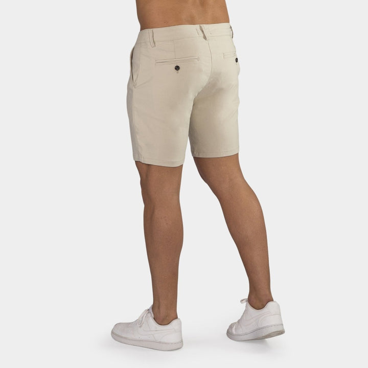 Ultra-Stretch 7" Chino Shorts - Cream