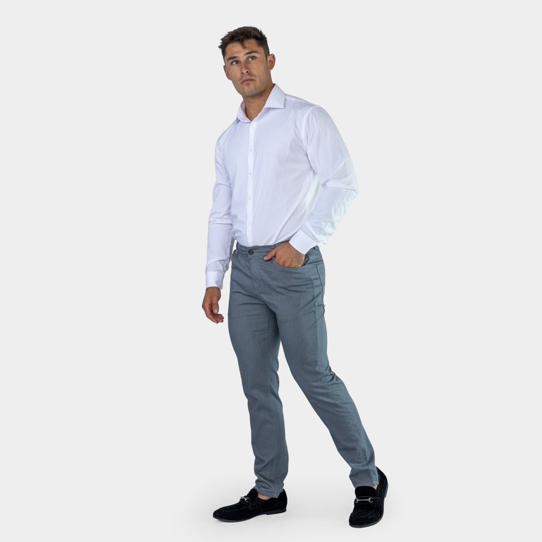 Ultra Stretch Chino Pants - Slim Fit - Pewter Grey