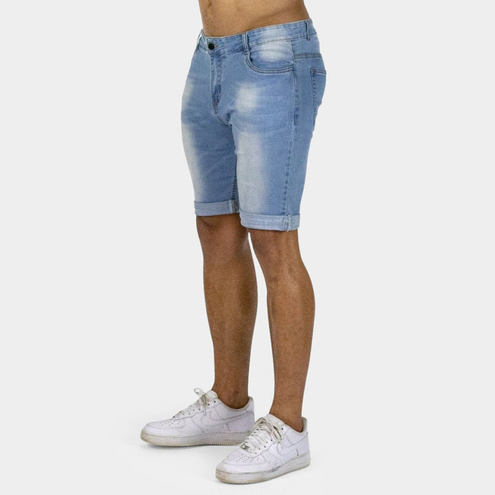 Ultra Stretch Denim Shorts - Blue Fade