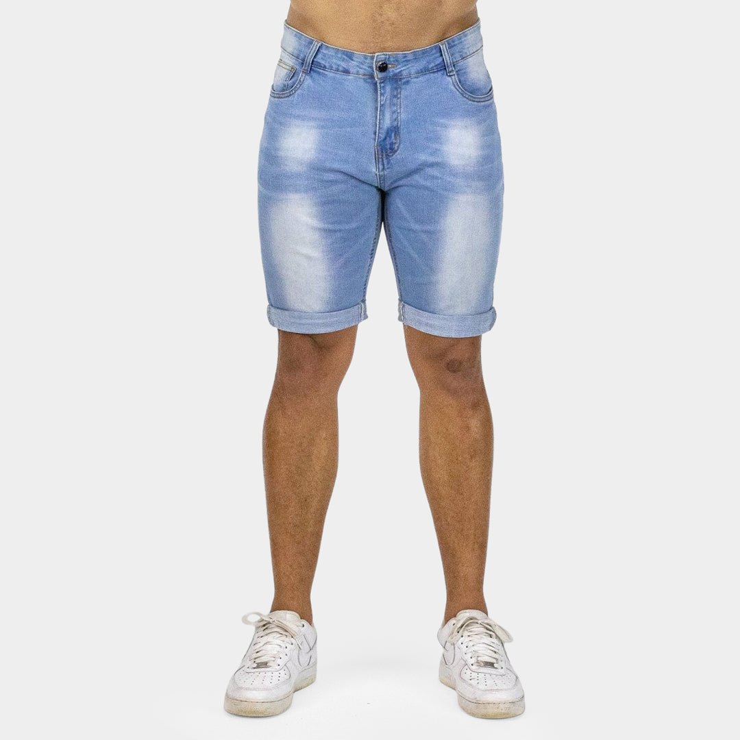 Ultra Stretch Denim Shorts - Blue Fade