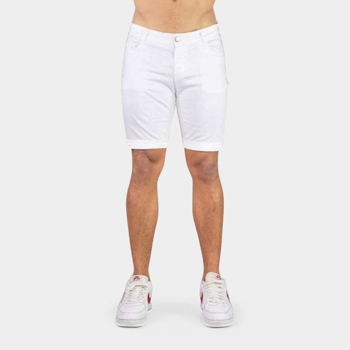 Ultra Stretch Denim Shorts - White