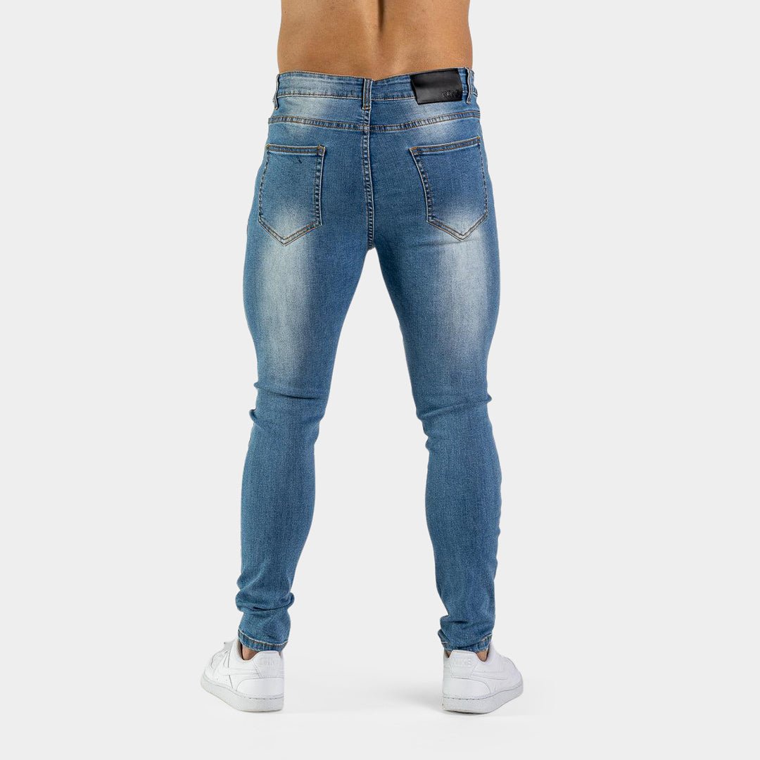 Ultra Stretch Jeans - Skinny Fit - Mid Blue Fade