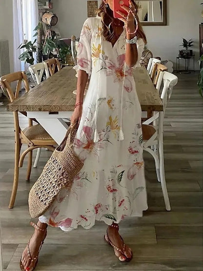 Dianna™ - Chic Boho Dress with Flattering Tummy Coverage