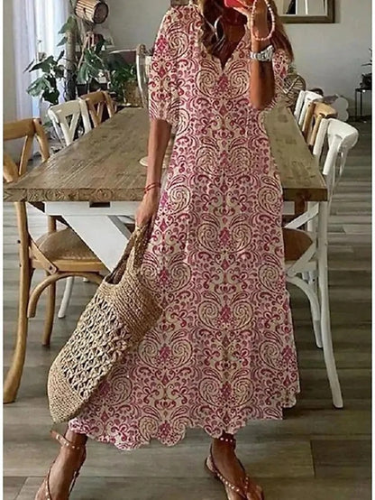Dianna™ - Chic Boho Dress with Flattering Tummy Coverage